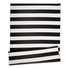 Gray/White Stripe Outdoor Rug 4X6 Ft Floor Coverings, BLACK, hi-res image number null