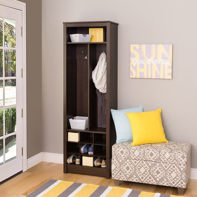 Space-Saving Entryway Organizer with Shoe Storage, ESPRESSO, hi-res image number 0