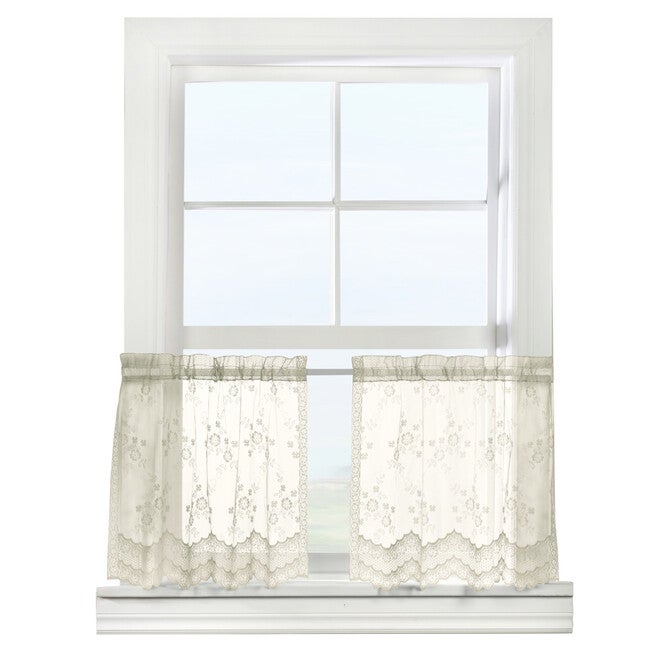 Mona Lisa Sheer Rod Pocket Curtain Tiers, , on-hover image number 1