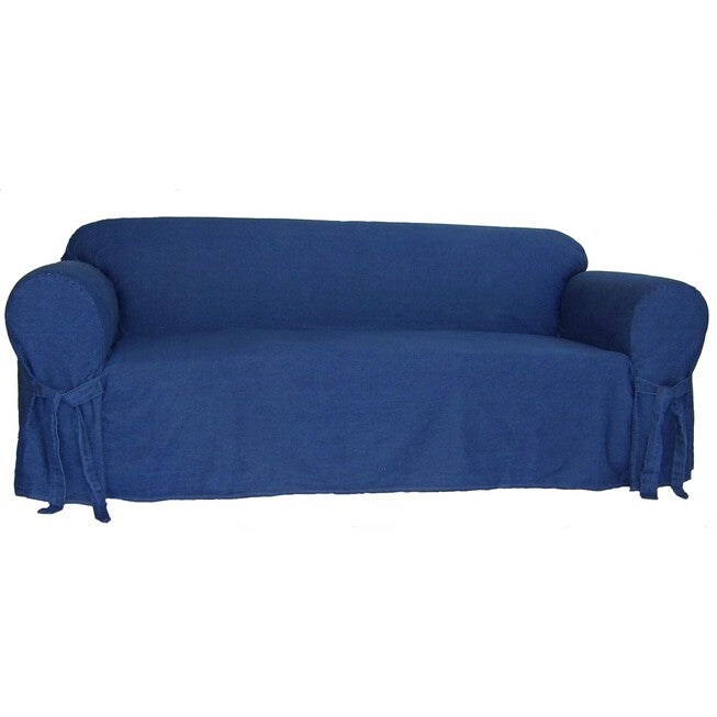 Heavy Denim 1-Pc. Slipcover , DENIM BLUE, hi-res image number 0