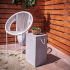 White Metal Contemporary Outdoor Chair, , alternate image number null