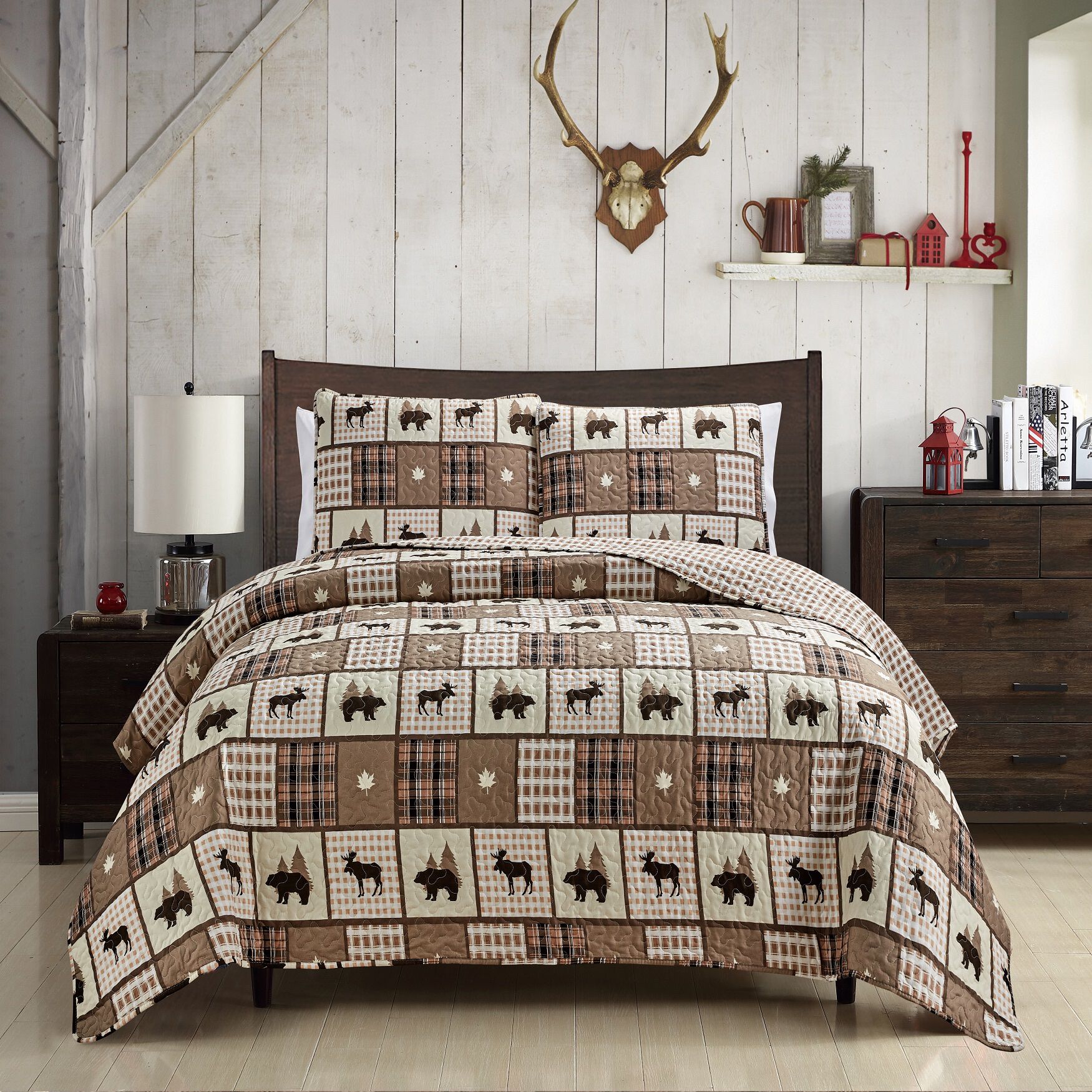 Yellowstone Quilt Set, ANIMAL PRINT, hi-res image number 0