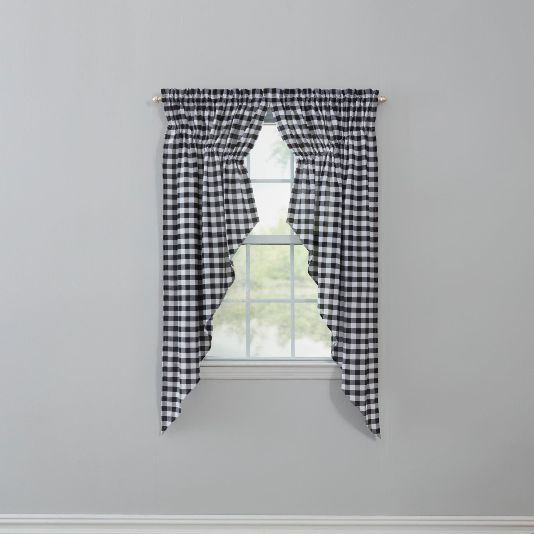 Buffalo Check Swag Pair, BLACK WHITE, hi-res image number 0