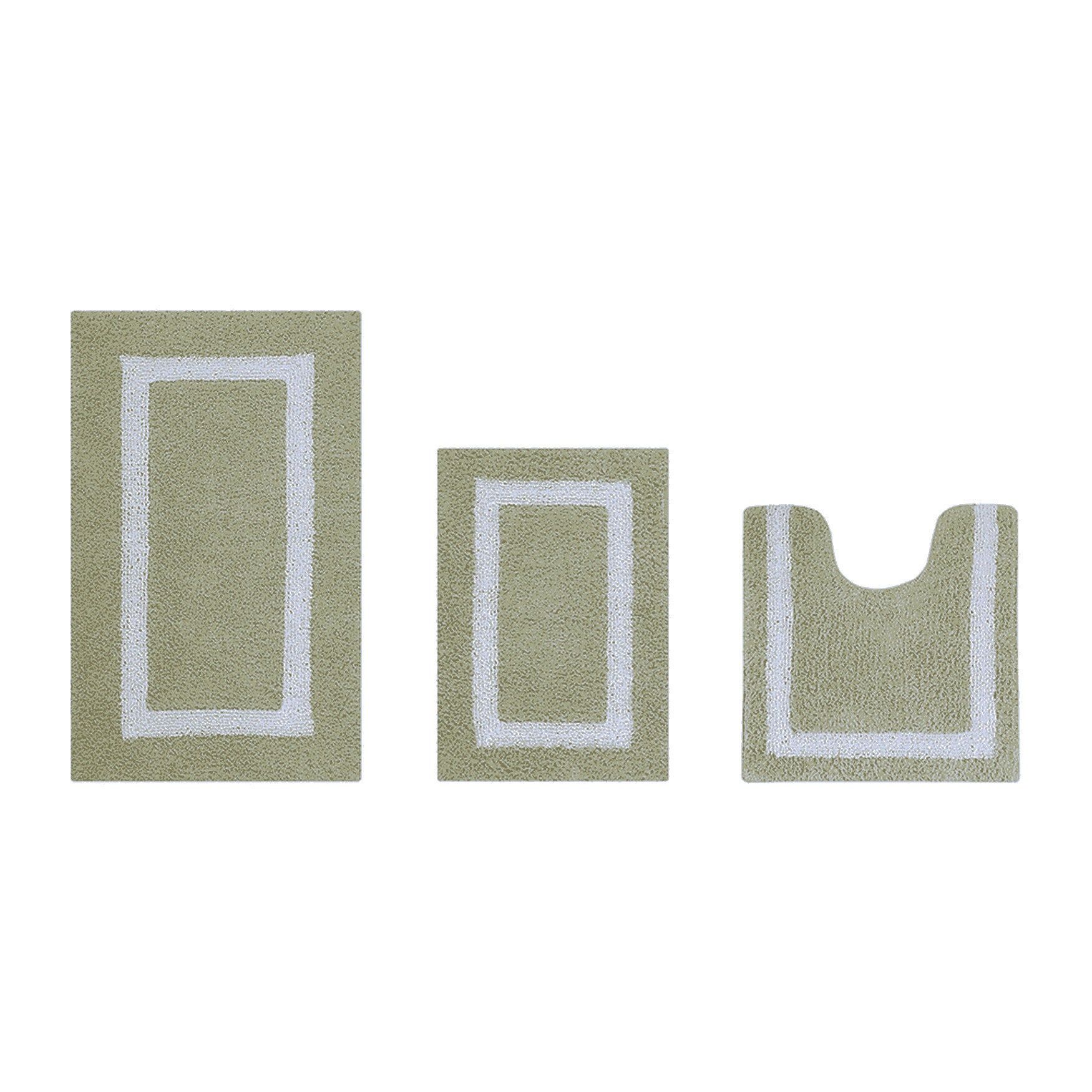 Hotel Collection 100% Cotton 3 Piece (17" X 24" | 20" X 20" | 21" X 34") Bath Rug Set
