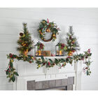 18" Pre-Lit Meri Wreath, , on-hover image number null