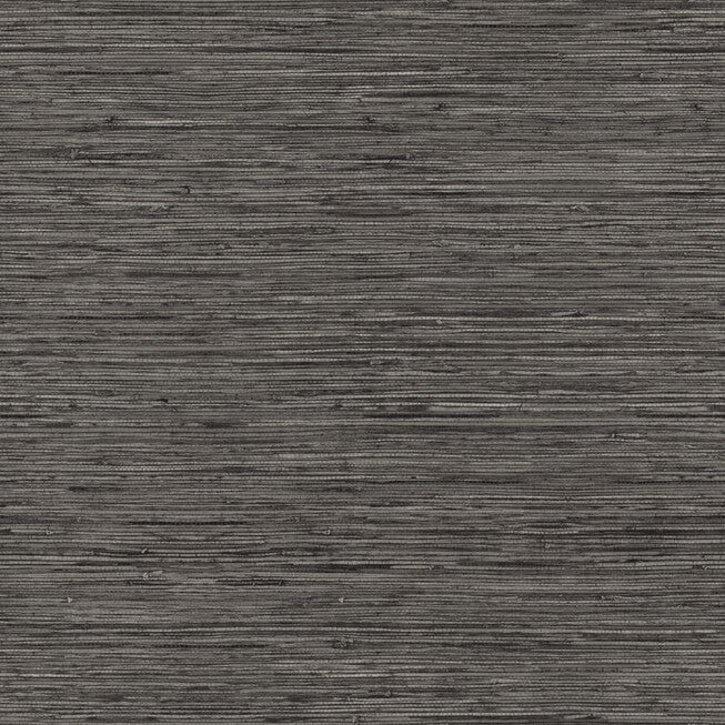 Peel And Stick Wallpaper, GRASSCLOTH DARK GRAY, hi-res image number 0