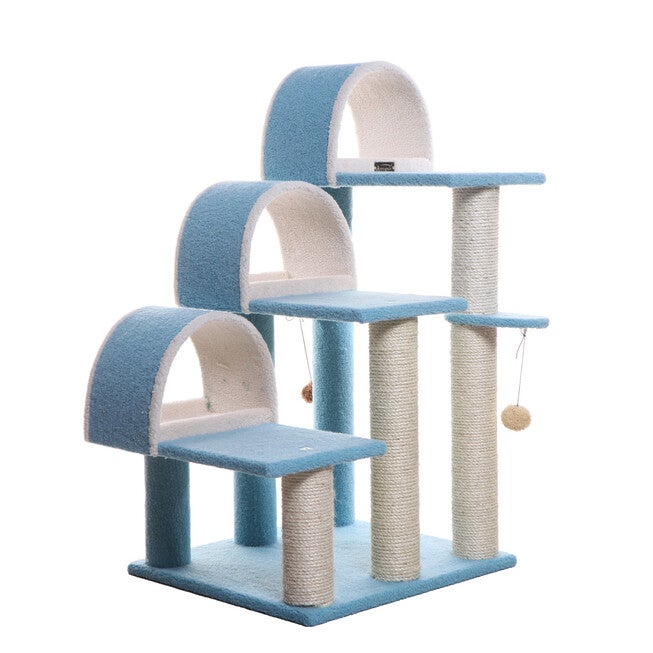 Real Wood 38 inches Cat Dog Step Stairs Ramp, Sratcher, , alternate image number null