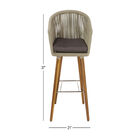 Grey Wood Modern Bar Stool, , alternate image number null