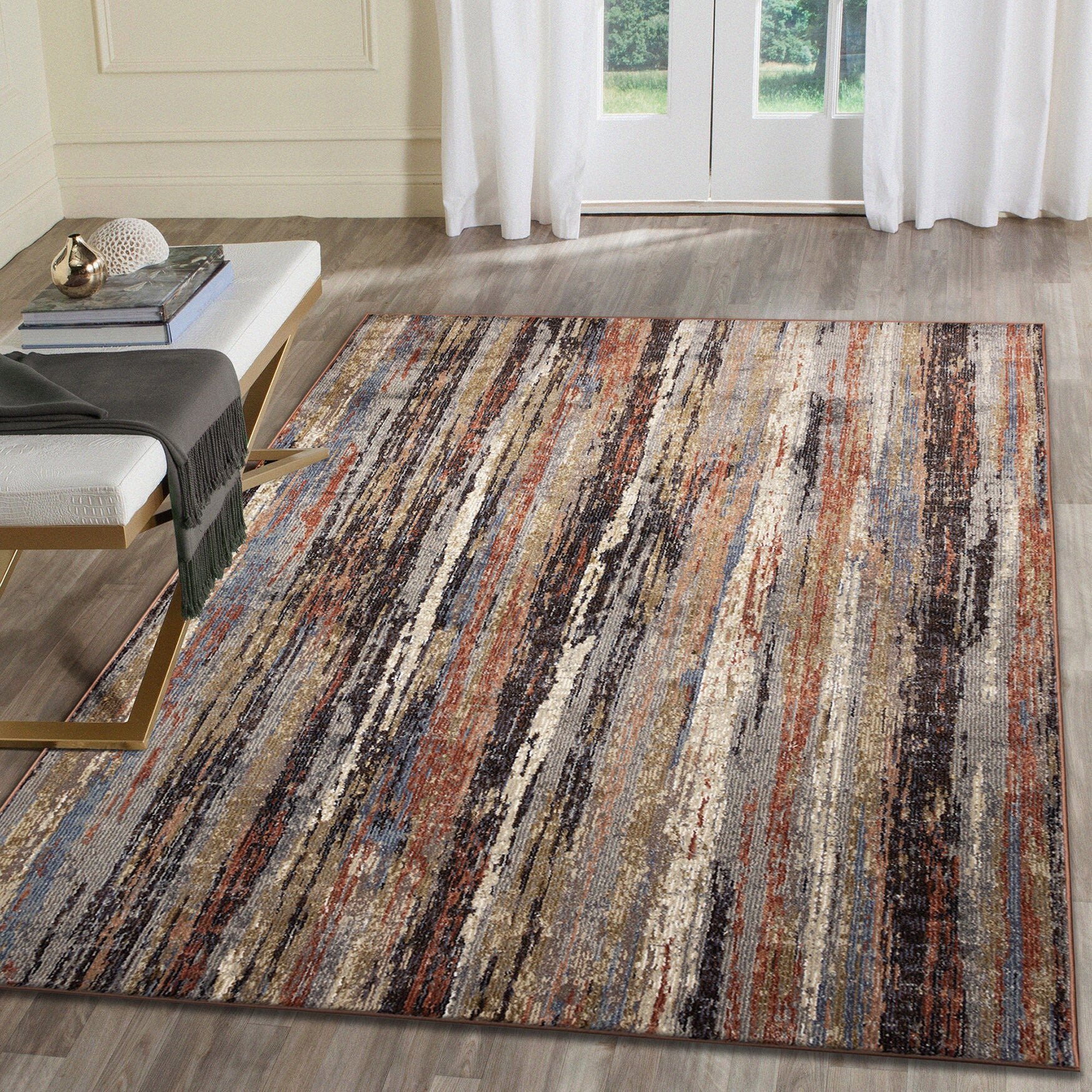 Ariana Brushstrokes Indoor Area Rug Earth, , alternate image number 5