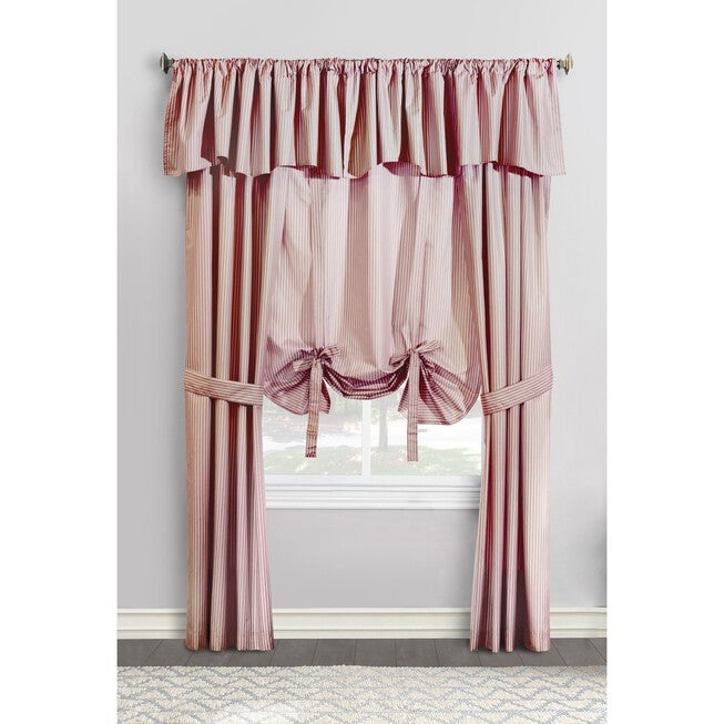Ticking Stripe Room Darkening Pole Top Curtain Panel Pair, , alternate image number 5