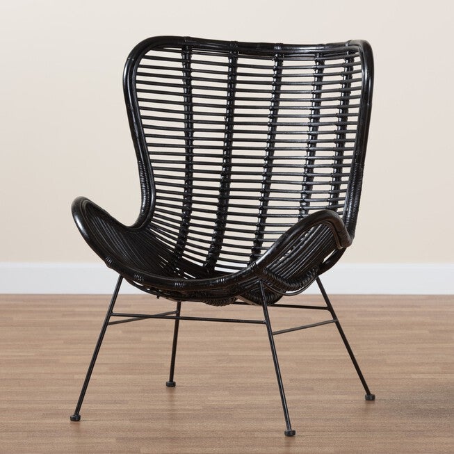 Colorado Modern Bohemian Rattan Accent Chair, , alternate image number null