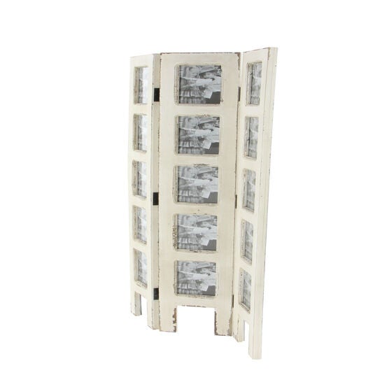 White Wood Farmhouse Room Divider Screen, 51 " x 1 " x 27 ", , alternate image number null