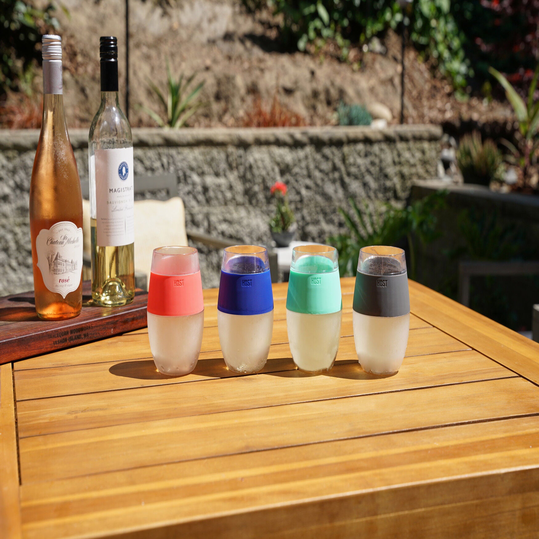 Wine Freeze Cooling Cup In Translucent Green, , alternate image number 3