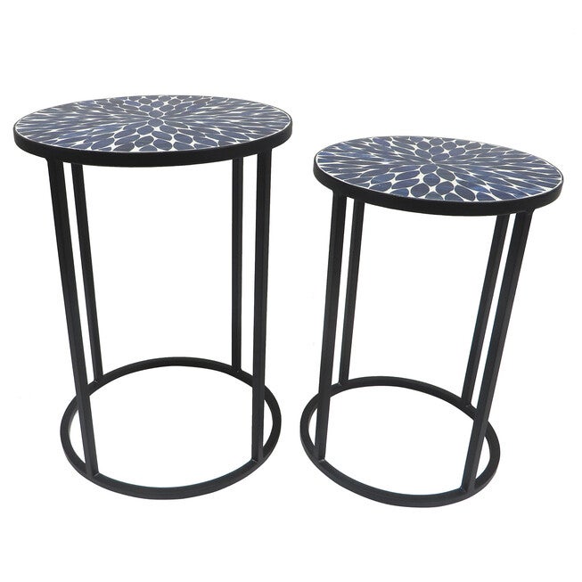 Kat End Nesting Table Set(Set Of 2) Nesting Table, BLUE, hi-res image number 0