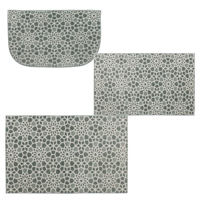 Mosaic Tile Grey Kitchen Rug, , alternate image number null