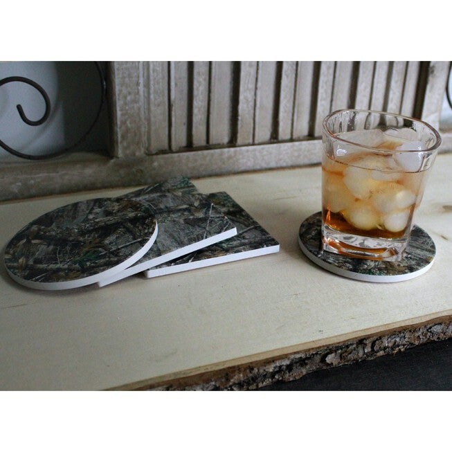 Realtree Ceramic Camo Coasters - Set Of 4, , alternate image number null
