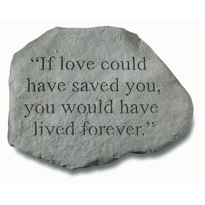 If Love Could Have Saved You Garden Memorial Accent Stone, GREY, hi-res image number 0