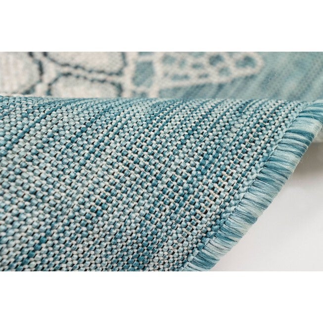 Liora Manne Carmel Seaturtles Indoor/Outdoor Rug Aqua 23 inchesX7 feet 6 inches, , alternate image number null
