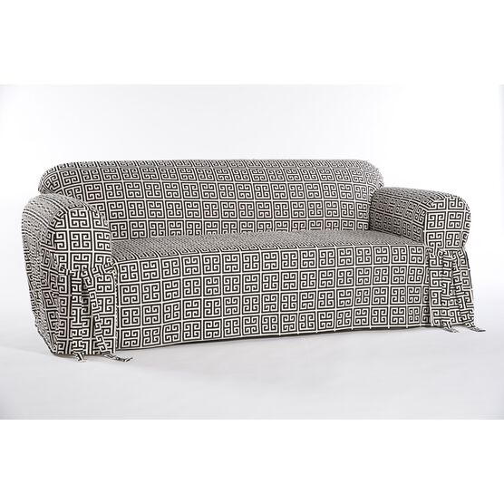 Roman Key Cotton Slipcover black , , on-hover image number null