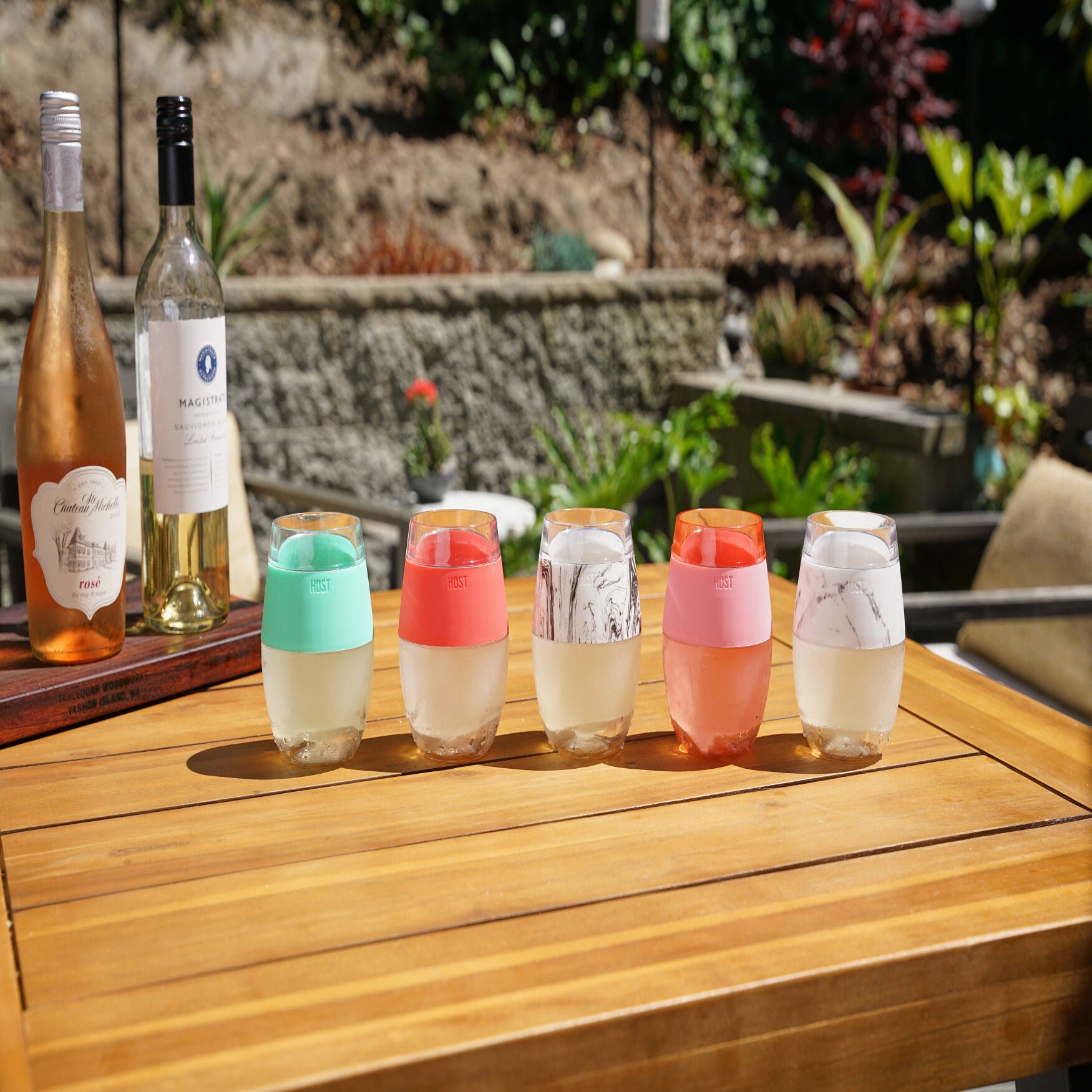 Wine Freeze Cooling Cup In Translucent Green, , alternate image number 5