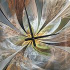 Symmetrical Yellow Fractal Flower Modern Wall Clock, , alternate image number null
