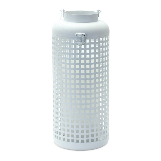 Candle Holder 6 inchesD x 14 inchesH Iron, WHITE, hi-res image number 0