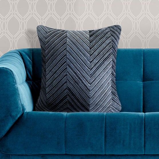 Chevron Velvet Decorative Pillow, , on-hover image number null