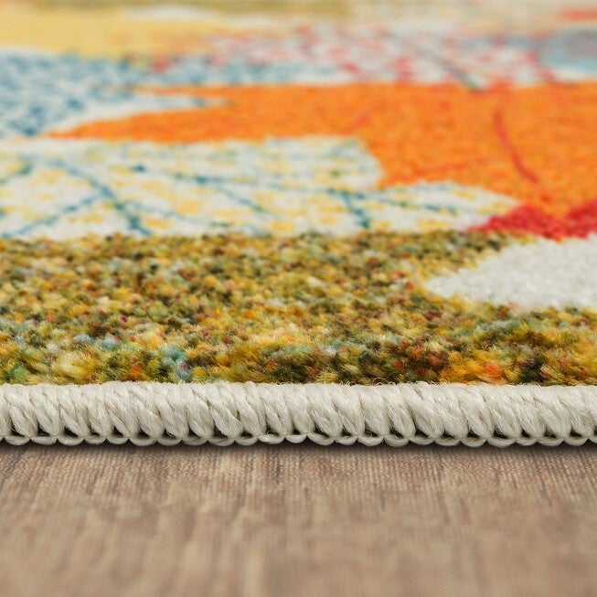 Multi-Color Leaves Kitchen Rug, , alternate image number null