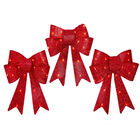 Pre-Lit Tinsel Bows, Set of 3, , on-hover image number null