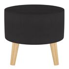 Twill Round Ottoman with Splayed Legs, , on-hover image number null