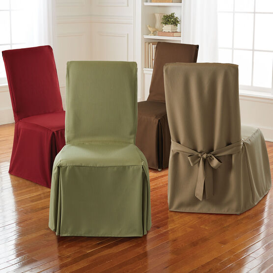Metro Dining Room Chair Cover Brylane, Dining Chair Slipcovers With Ties