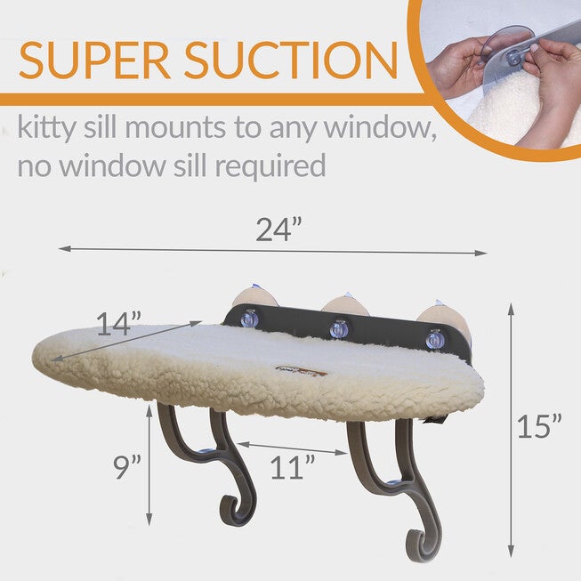 Universal Mount Kitty Cat Sill Fleece, , on-hover image number 1