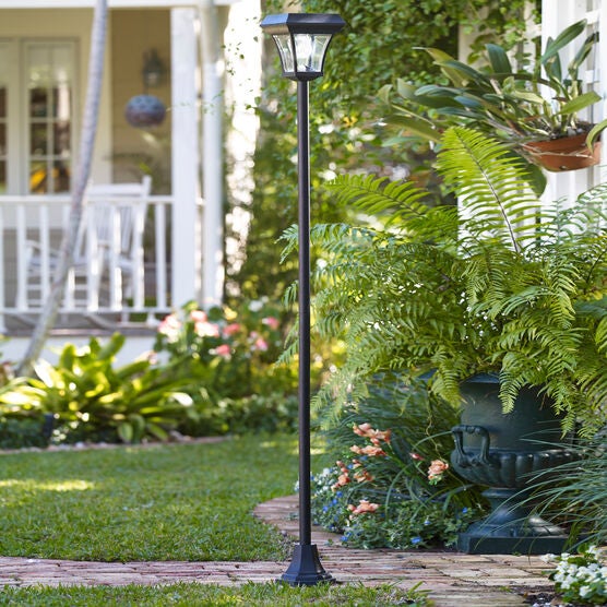 Solar Garden Lamp Post Outdoor Lighting Brylane Home