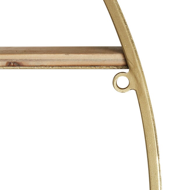 Gold Metal Contemporary Wall Shelf Wall Shelf, , alternate image number null