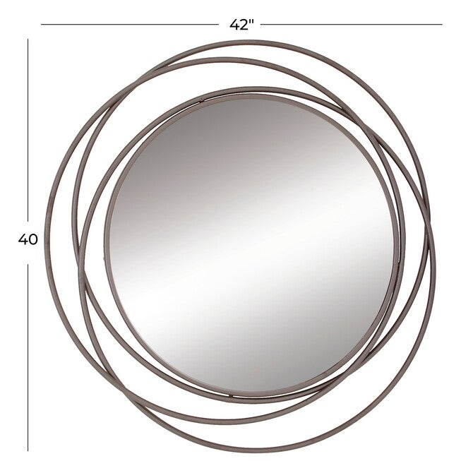 Grey Industrial Metal Wall Mirror, , alternate image number 5