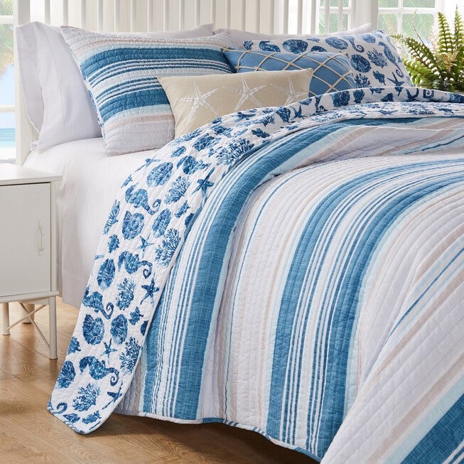 Pebble Beach Quilt And Pillow Sham Set, , alternate image number 4