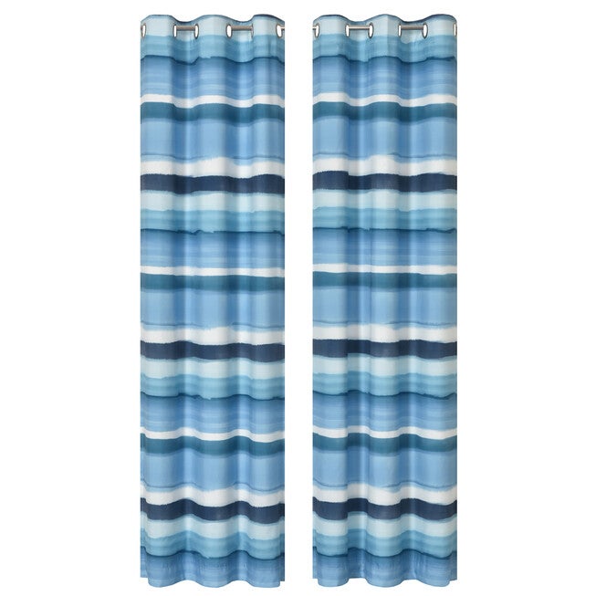 Balboa 84 Inch Grommet Panel Pair, BLUE, alternate image number 1