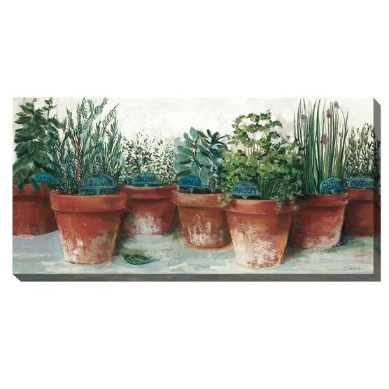 KITCHEN HERBS OUTDOOR ART 48X24, MULTI, hi-res image number null