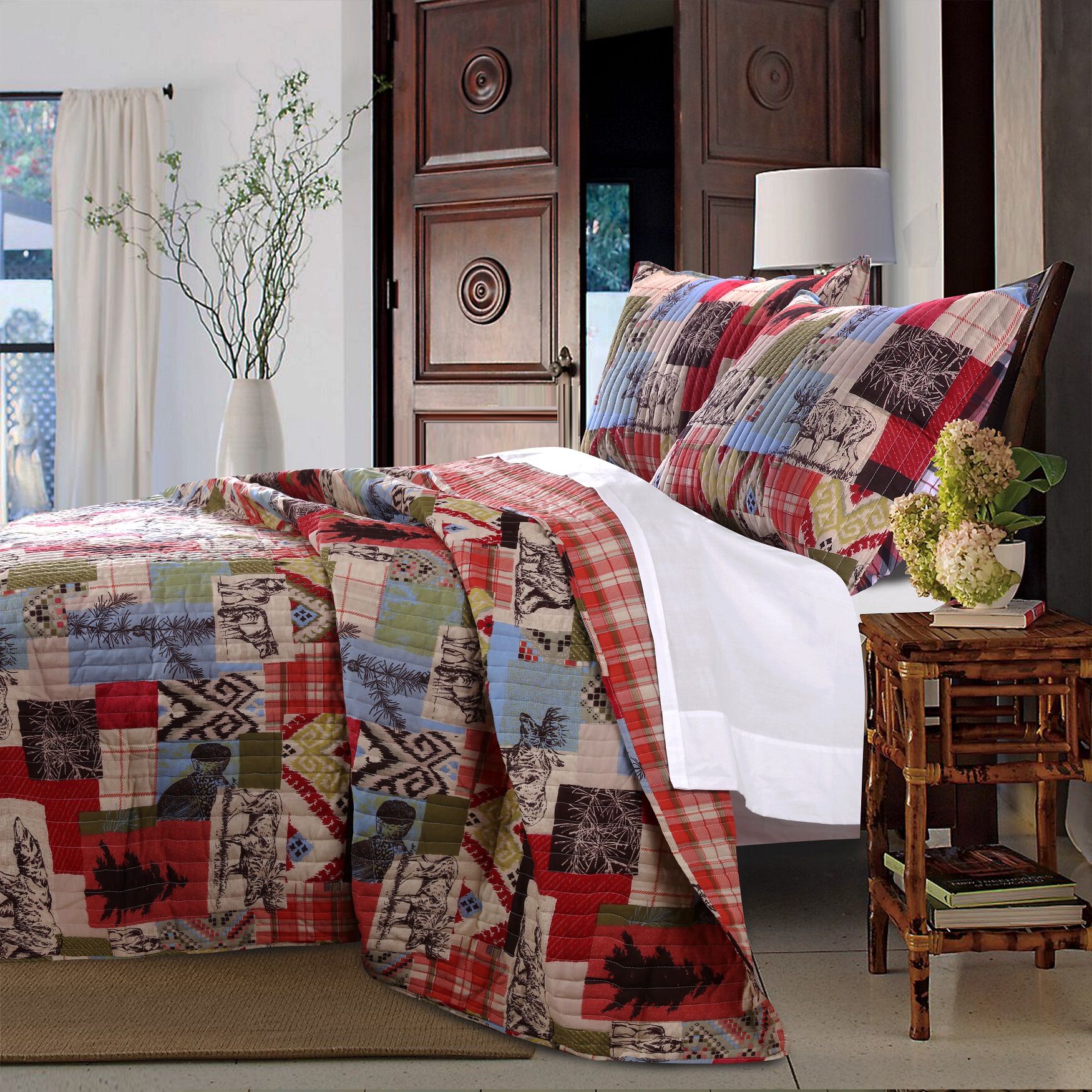 Rustic Lodge Quilt And Pillow Sham Set, , alternate image number 2