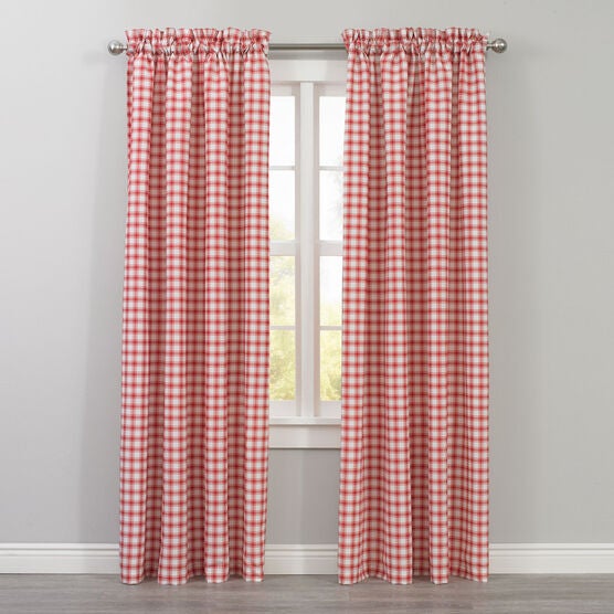 Country Check Rod-Pocket Panel, 