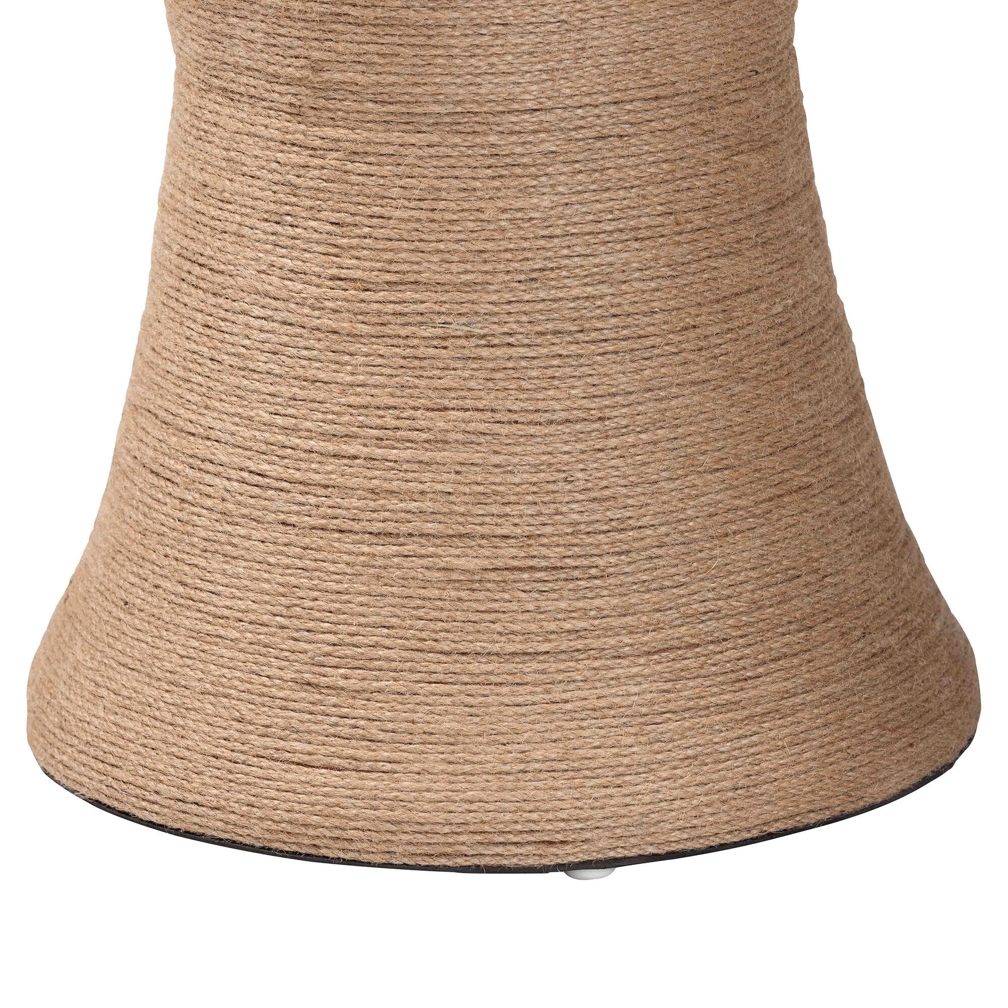 Maliyah Japandi Natural Jute Ottoman, BROWN, alternate image number 3