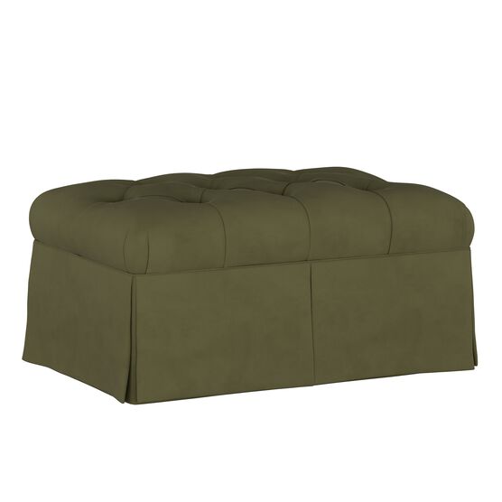 Velvet Skirted Storage Bench Benches Ottomans Brylane Home