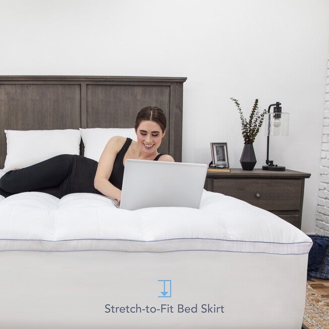 SensorPEDIC Supreme 3.5-Inch Shredded Gel-Infused Memory Foam Mattress Topper, , alternate image number 4