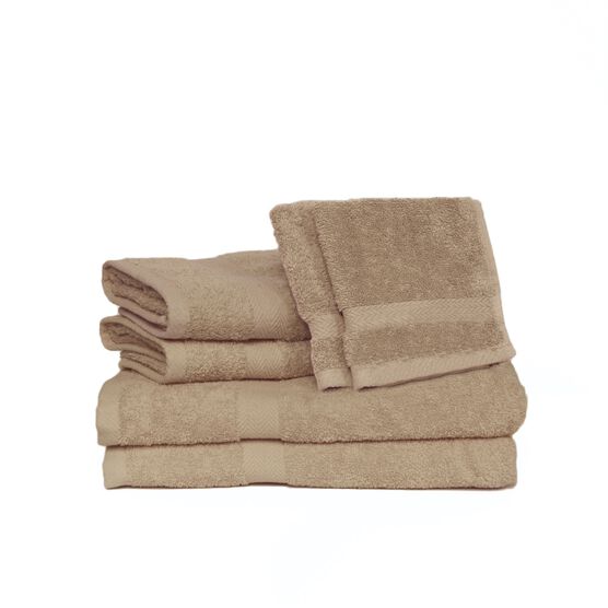 Deluxe 6Pc Towel Set 6 Pc Towel Set, TAUPE, hi-res image number null
