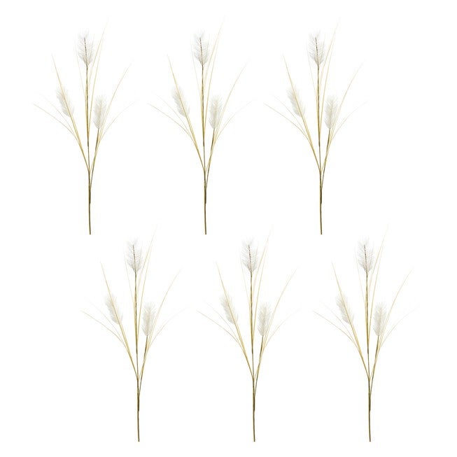 Rabbit Tail Spray (Set of 6) 45.5 inchesH Plastic, GREEN, alternate image number null