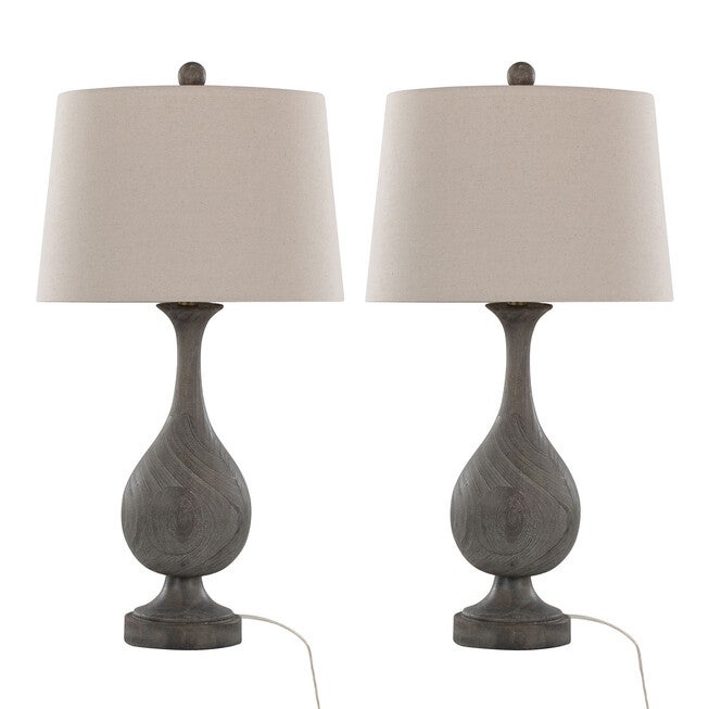 Cipolla Poly 29 inches Polyresin Table Lamp - Set Of 2, , on-hover image number null