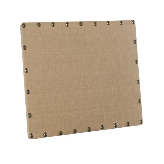 Burlap Nailhead Corkboard, BROWN, hi-res image number null