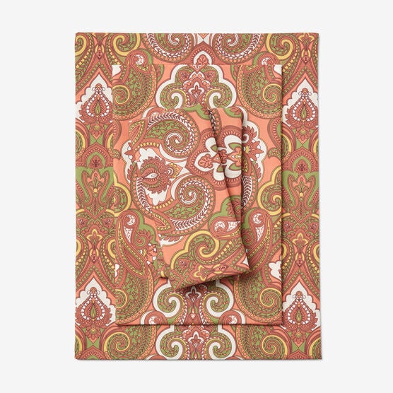 Paisley Printed Microfiber Sheet Set, SPICE, hi-res image number null