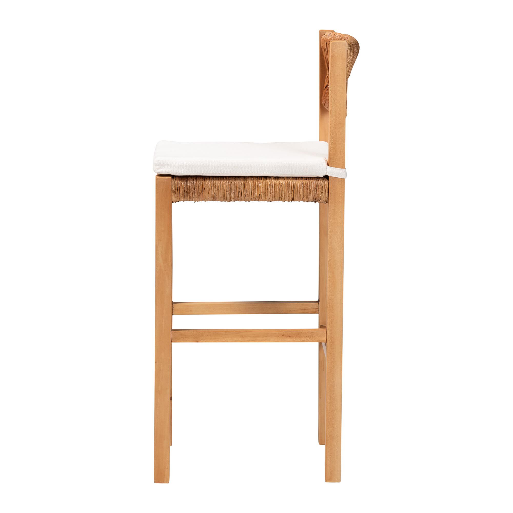 Pava Woven Seagrass Bar Stool, HONEY, alternate image number 3