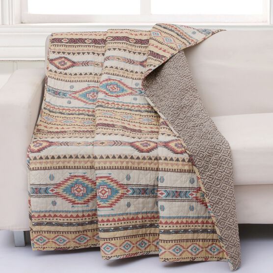 Phoenix Quilted Throw Blanket, TAN, hi-res image number null